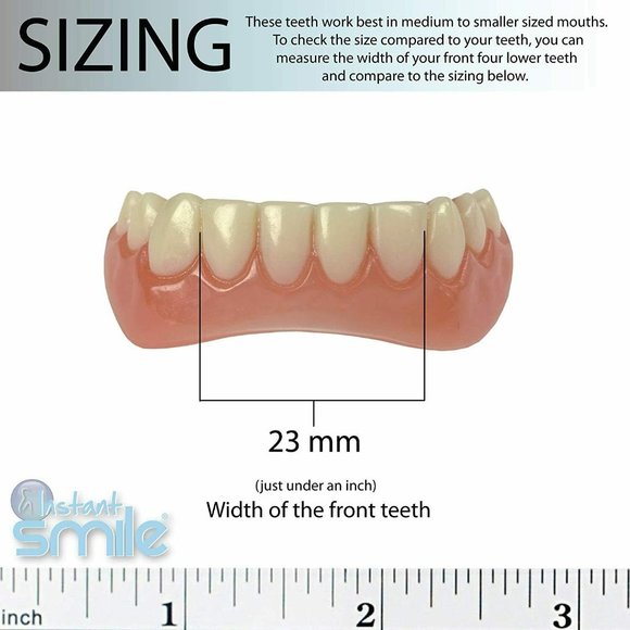 Instant Smile Natural Shaded Handmade Lower Veneer Temporary Teeth - Picture 3 of 6